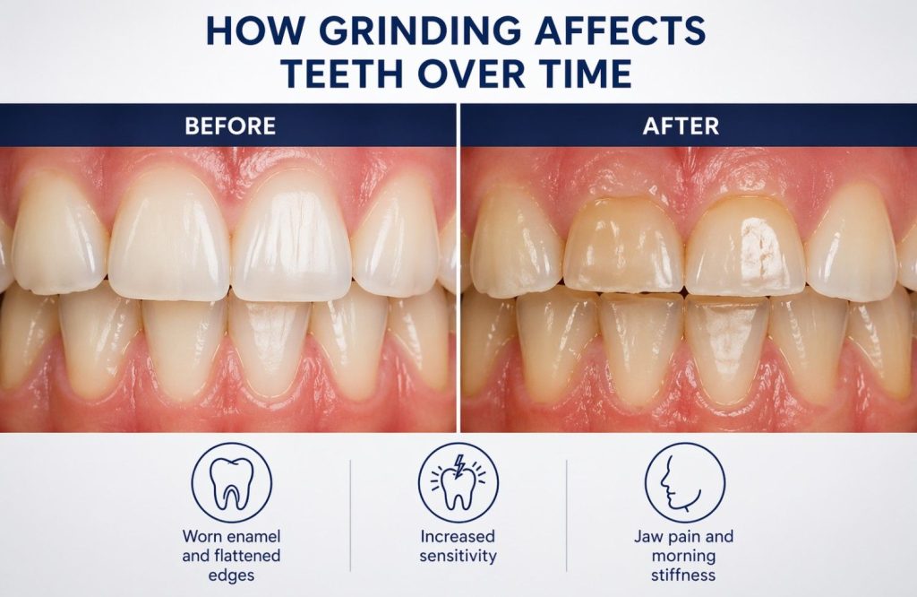 How grinding affect teeth over time