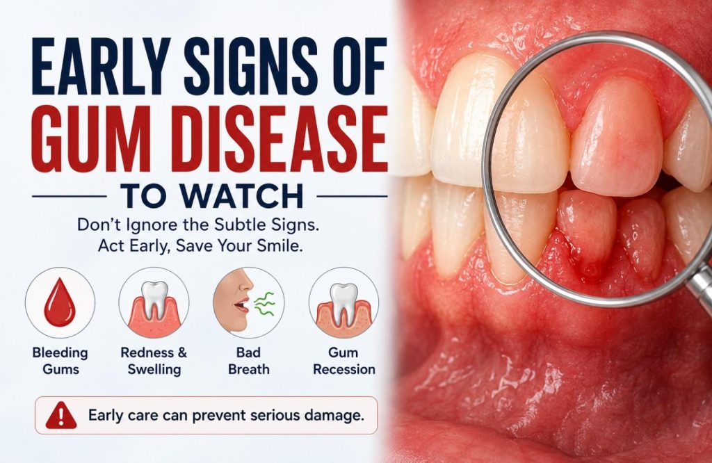 early sign of gum diseases