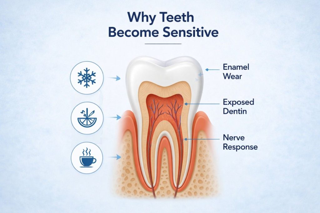 why tooth become sensitive